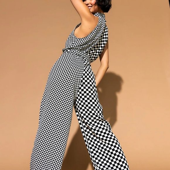 She’s Everything Checkered Jumpsuit NWT (size large) - Picture 5 of 12